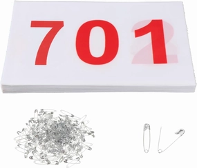 100 Pieces Running Bibs Athlete Bib Numbers Tear Resistant Sports Bibs Competitor Numbers for Competition Events