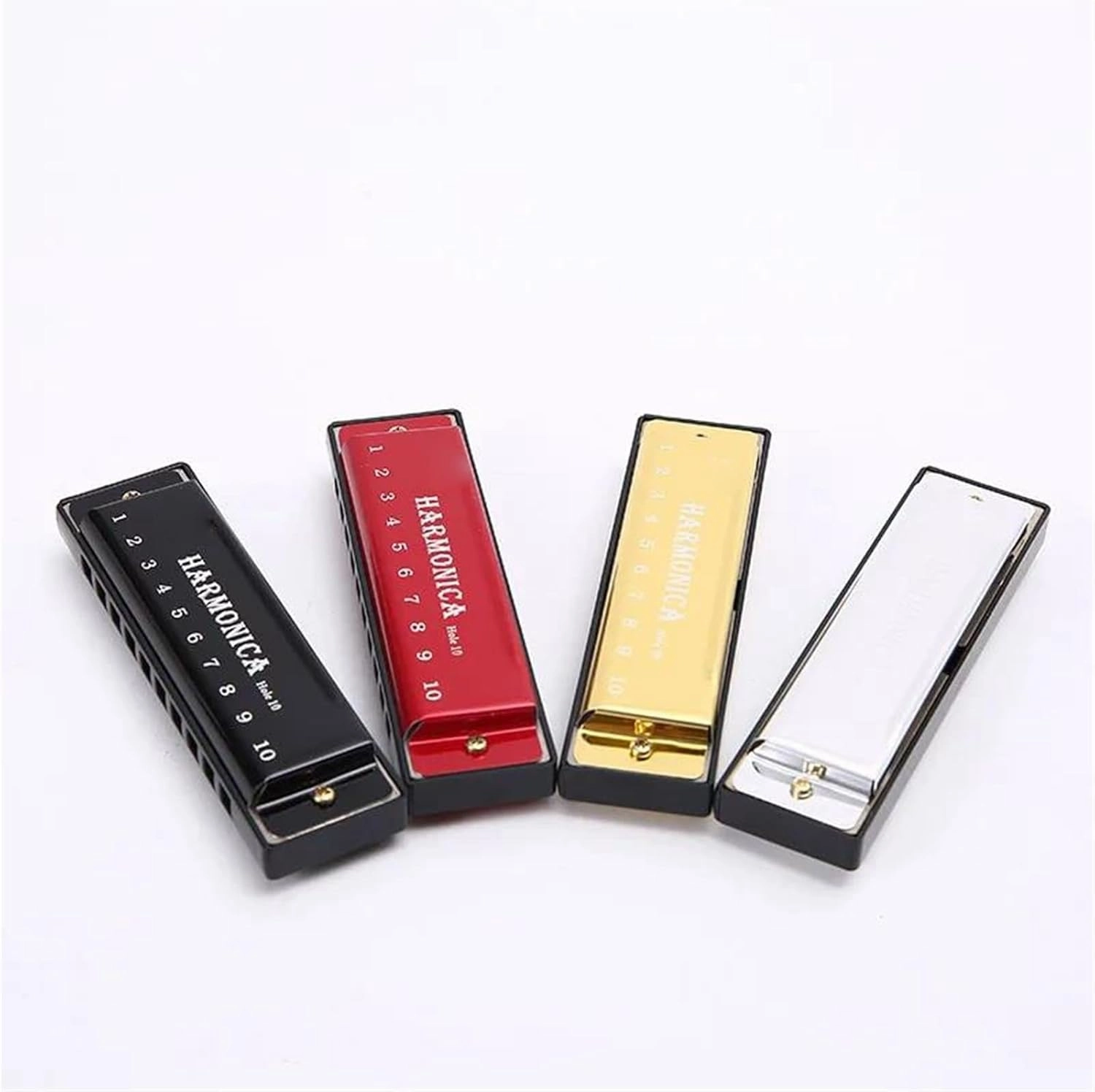10 Hole C Tuned Diatonic Harmonica Suitable For Beginners And Adults(Gold)