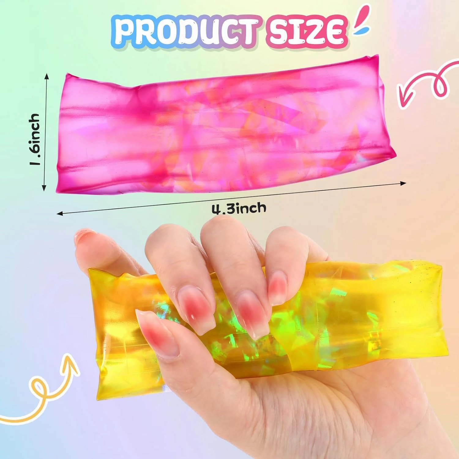 12 Pcs Water Snake Fidget Toy Can't Hold Novelty Trick Slippery Snake Water Wiggler Wiggles Toys Tricky Wiggly Wiggler Tube for Home School Birthday Gifts, 4.33 x 1.57''(Lovely)