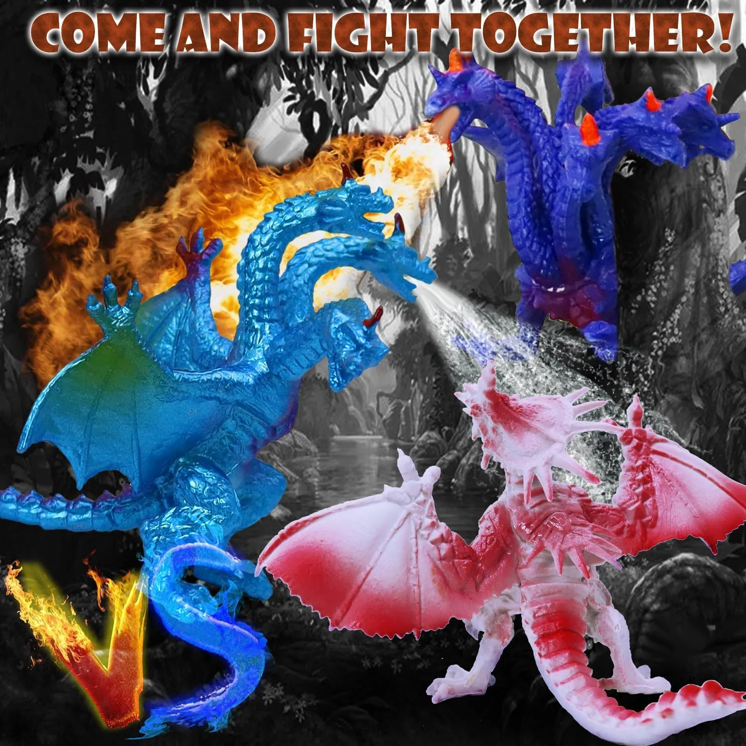 12Piece Dinosaur Model Realistic Flying Dragon Gift Box Toy, 4 inch sci-fi Game Monster Triceratops Pterodactyl Party Gifts Boys Hobbyist Prize