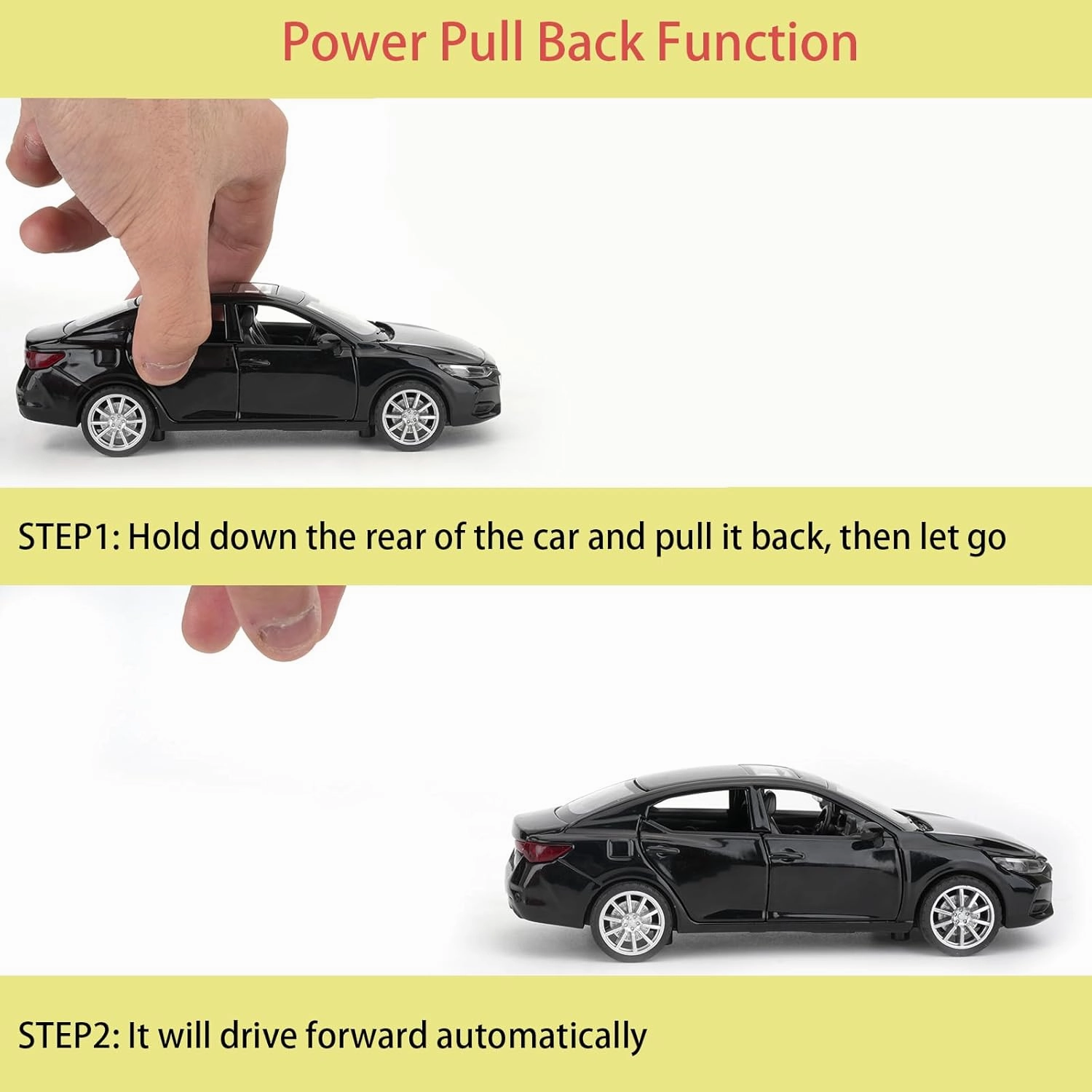 1:32 Scale Car Model Compatible for Collectible Nissan Diecast Toy Vehicle, Zinc Alloy Pull Back Toy Car with Sound and Light for Adult Boys Girls 3 4 5 6 7 8 (Black)