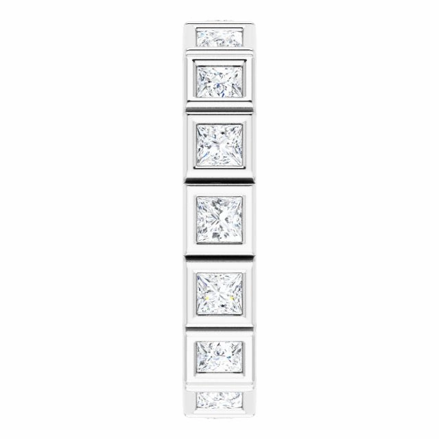 1.60 ct. Princess Cut Diamond Bezel Set Eternity Band