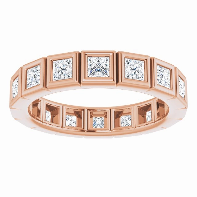 1.60 ct. Princess Cut Diamond Bezel Set Eternity Band