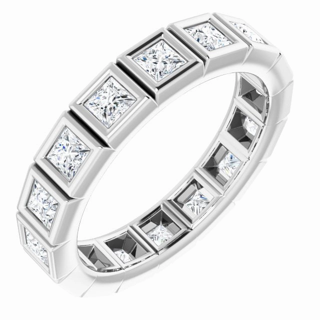1.60 ct. Princess Cut Diamond Bezel Set Eternity Band