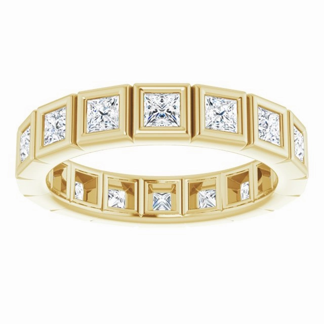 1.60 ct. Princess Cut Diamond Bezel Set Eternity Band