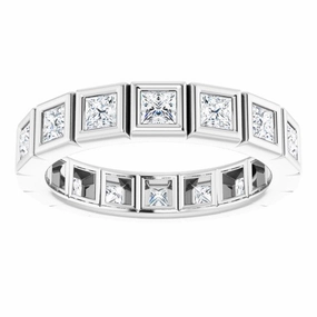 1.60 ct. Princess Cut Diamond Bezel Set Eternity Band