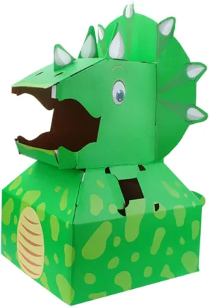 1pc Dinosaur Model Educational Cardboard Plaything for Boy Girl Interactive Role-playing Prop Smooth Edges for Birthday Parties and Imaginative Play