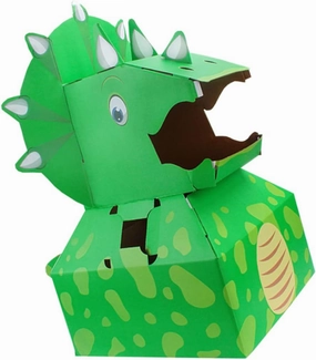 1Pc DIY Paper Dinosaur Carton Role Playing Fun for Outdoor Activities Creative Learning Imaginative Play Sturdy Design for Endless Entertainment