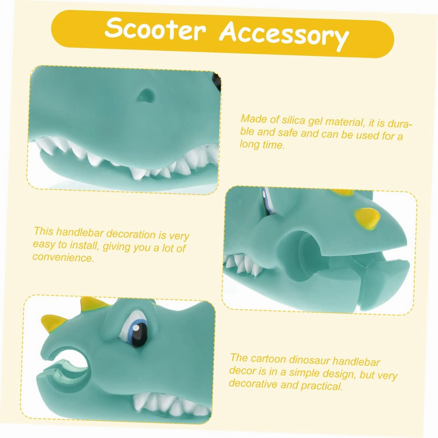 1pc Handlebar Decoration Kids Scooter Silicone Bike Part Electric Bike for Electric Scooter for Kids