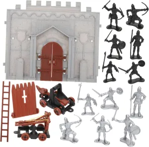 1set Castle Playset Figures Toy Model Kits for Boys and Girls Creative War Simulation Educational Parent Interaction for Room Decor Party Favors