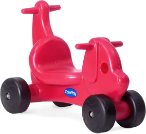 2-in-1 Puppy Push & Ride-on Toy, Indoor & Outdoor Use, Low Profile Seat, Recommended for Children up to 50lbs, Durable Construction, Made in The USA (Red)