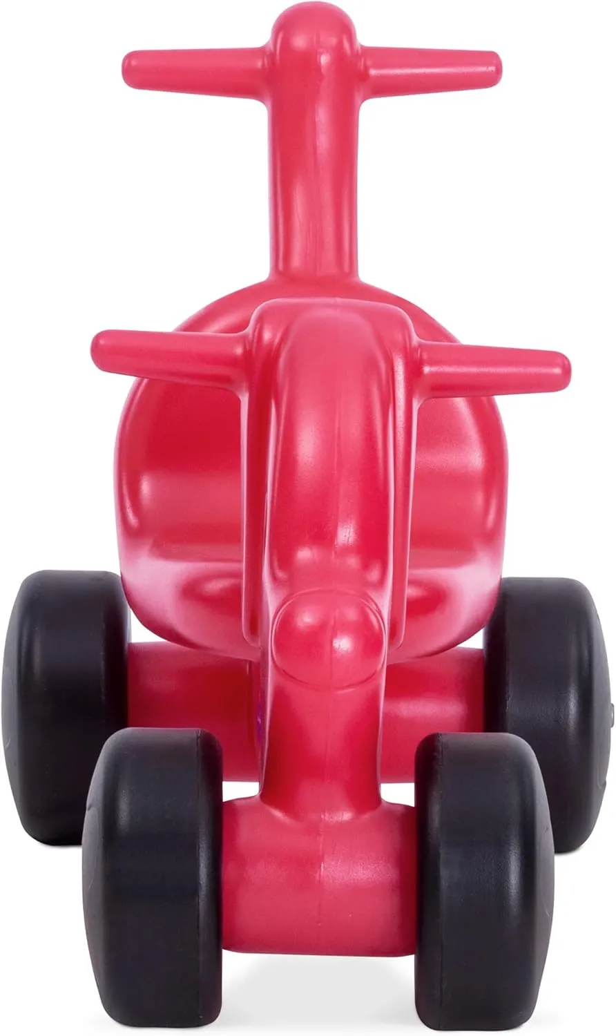 2-in-1 Puppy Push & Ride-on Toy, Indoor & Outdoor Use, Low Profile Seat, Recommended for Children up to 50lbs, Durable Construction, Made in The USA (Red)