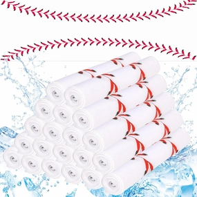 20 Pack Baseball Cooling Towels, 40"x12" Breathable Golf Ice Towel Microfiber Workout Rags for Gym Baseball Team Gifts(White)