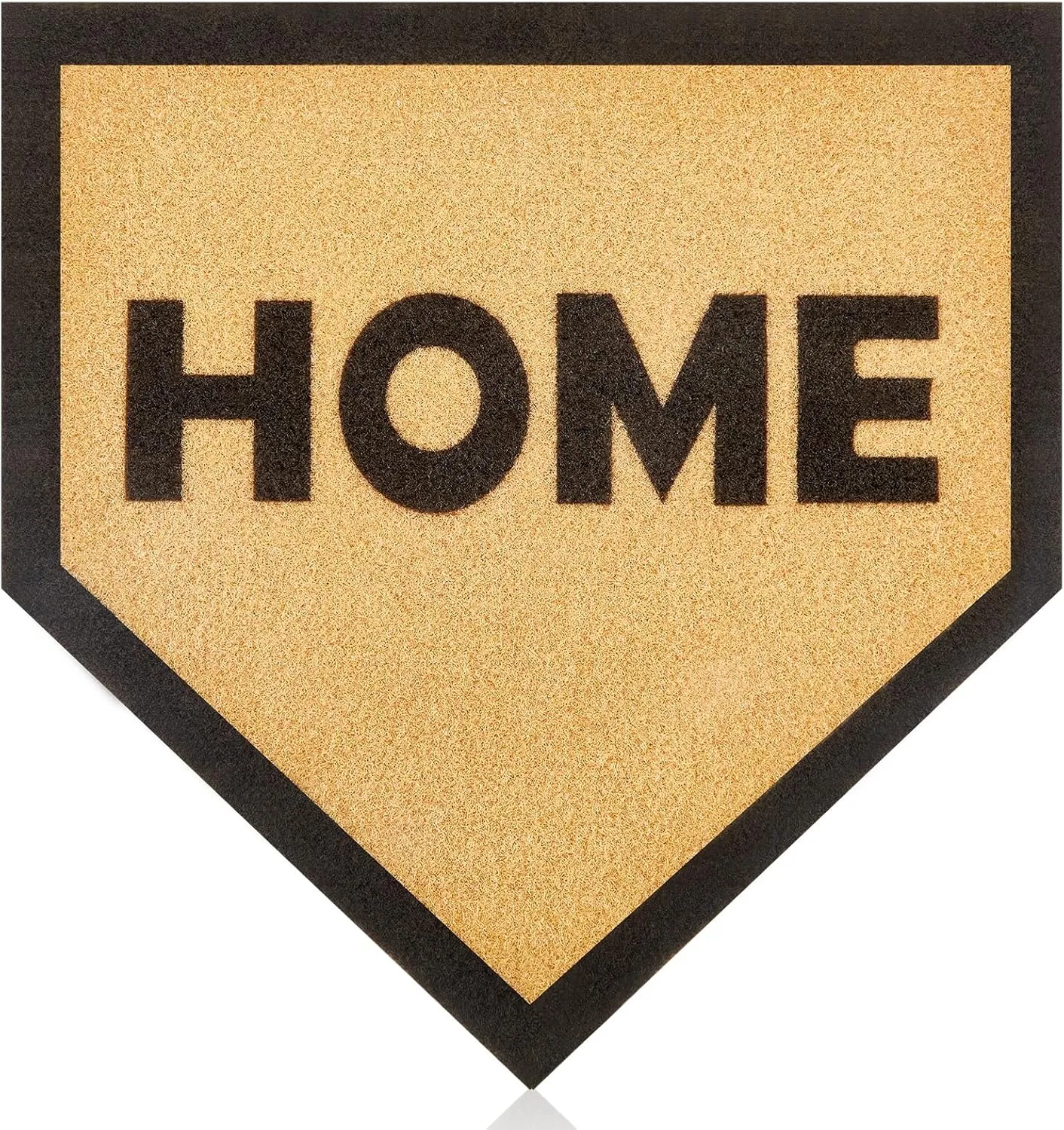 21 x 22 Baseball Rug Home Plate Doormat Imitation Coir Coco Palm Fiber Home Plate Rug Housewarming Gift for Indoor Outdoor Sports Baseball Lover