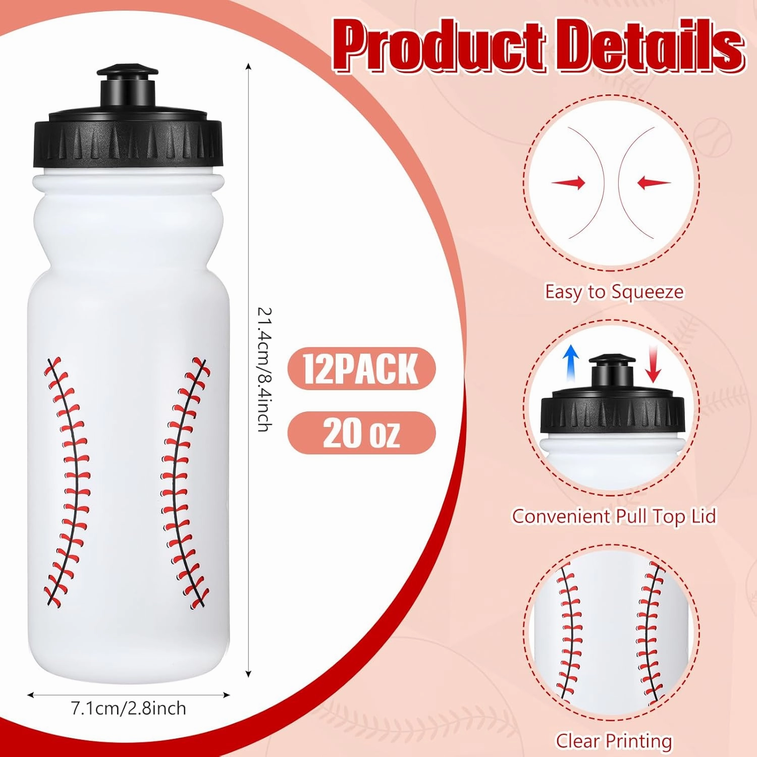 24 Pcs Sport Party Favors Include 12 Pcs 20 oz Plastic Soccer Football Basketball Water Bottles Bulk 12 Pcs 40"x12" Softball Baseball Cooling Towels for Soccer Sport Team Gift