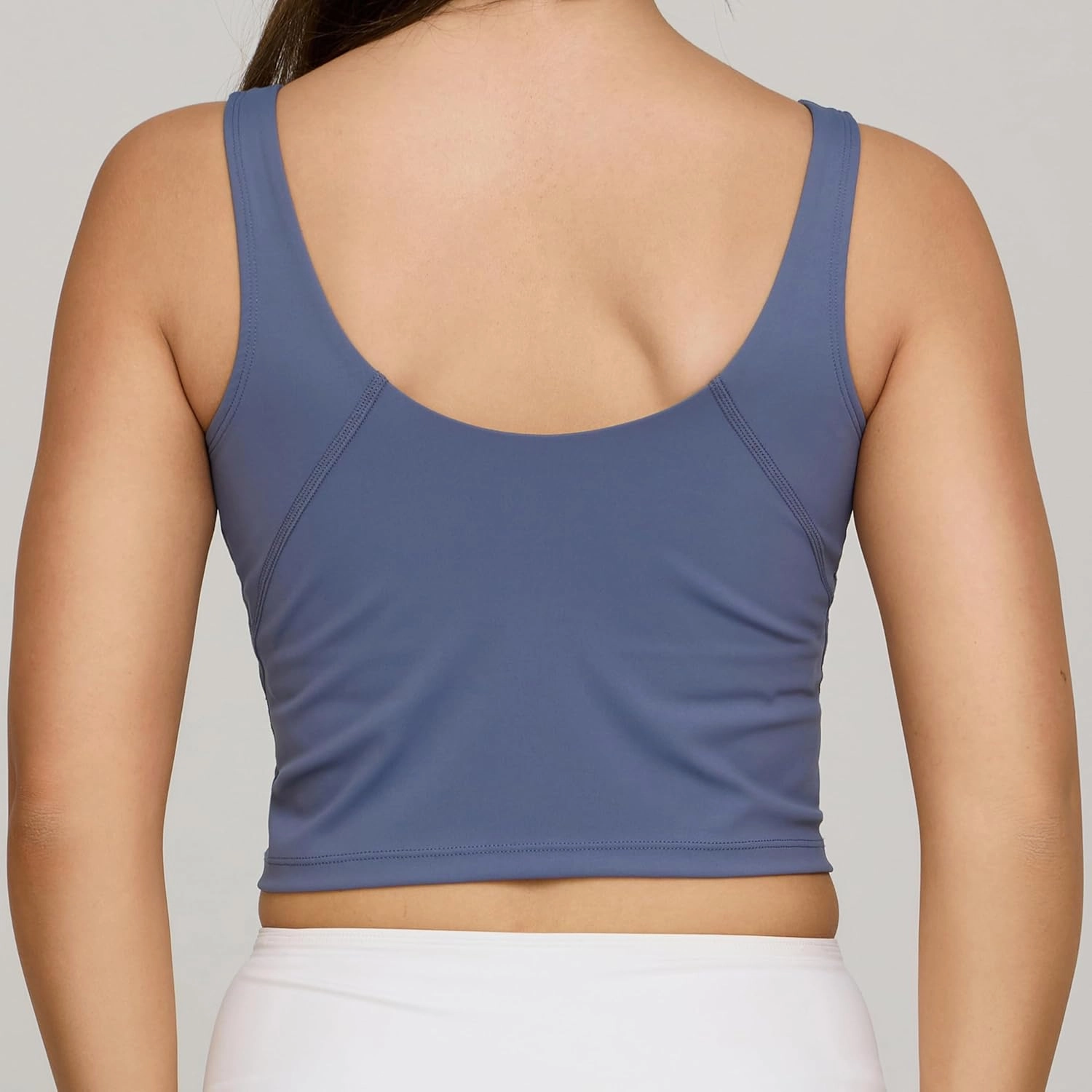 2 Pack Sports Bras for Women Medium Support No Underwire Longline Workout Tops for Womens Tops with Removable Padding