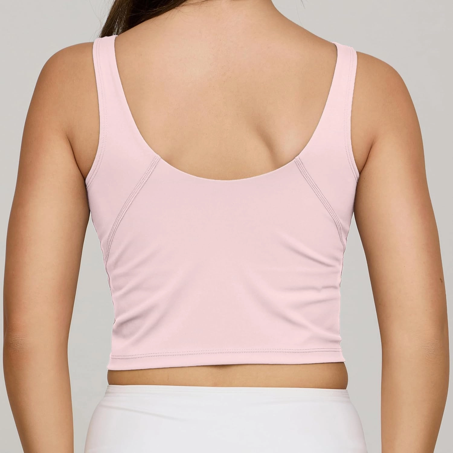 2 Pack Sports Bras for Women Medium Support No Underwire Longline Workout Tops for Womens Tops with Removable Padding