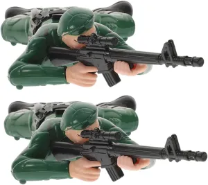 2pcs Electric Crawling Army Soldier Interactive Parent Fun Engaging Playtime Figures Designed for Physical Development for Boys