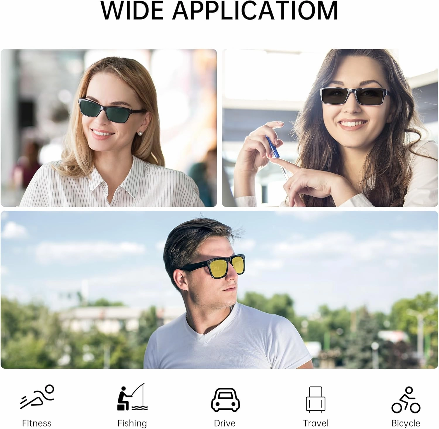 2Pcs Polarized Clip for Ray-Ban Meta Wayfarer RW4008 Smart Glasses (Size L 53-22), Discoloration Clips Compatible with Ray-Ban Meta Wayfarer Protect Your Eyes, Cool and Fashion (Black   Green)