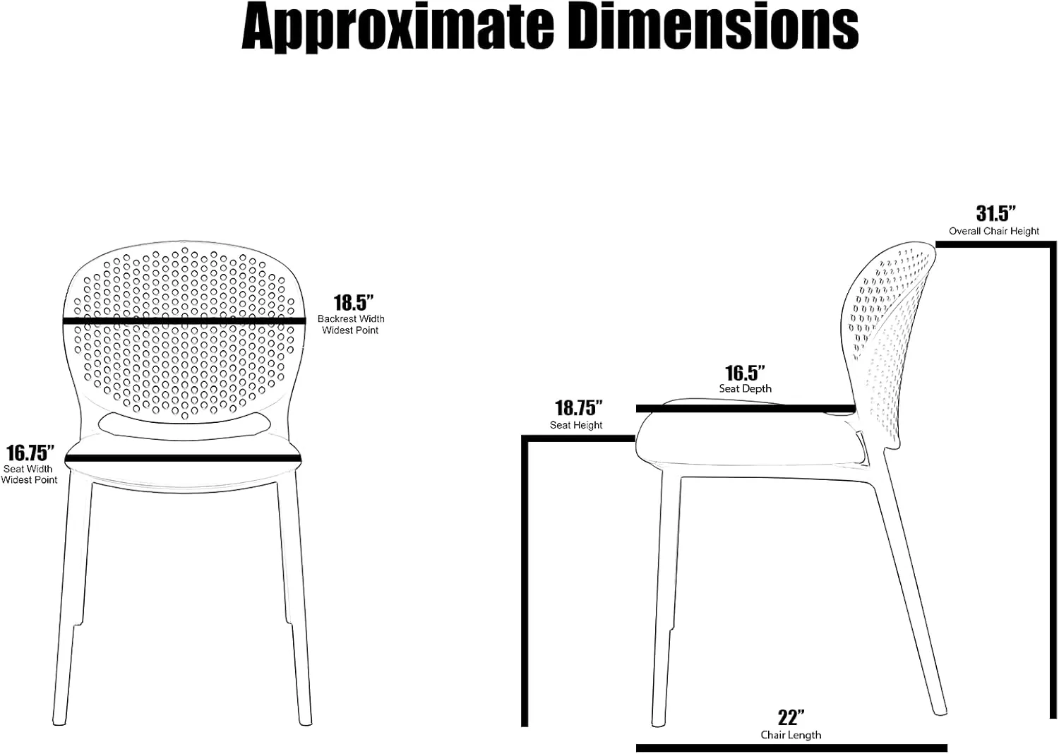 2xhome Set of 4 Patio Dining Chairs | Modern Stackable Outdoor Pool Side Chair | Weather Resistant Plastic for Yard, Porch, Balcony, Kitchen, Green