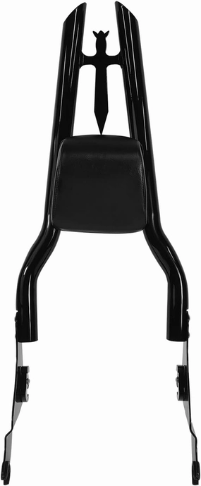 30" Tall Detachable Black Sissy Bar Passenger Backrest Rear Pad for Harley Davidson Touring Models 2009-2024 Street Glide Road Glide Electra Glide Road King CVO Ultra