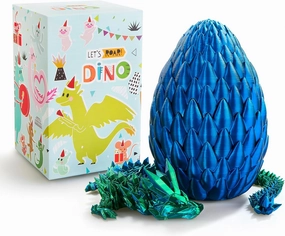 3D Printed Dragon Egg, 15 inchs Rainbow Luminous Dragon Toy,Articulated Crystal Dragon,Glow in Dark Fidget.Cool