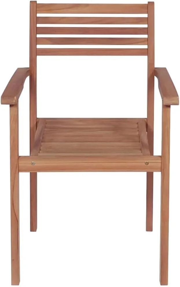 4-Piece Patio Chairs with Anthracite Cushions Solid Teak Wood Outdoor Furniture for Patio Garden Backyard Porch