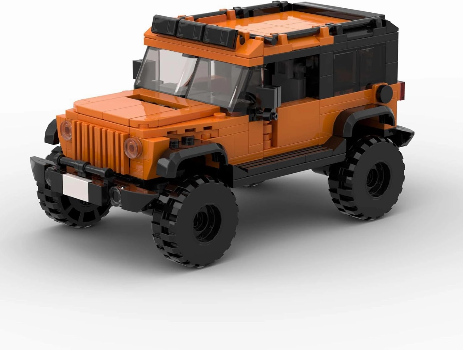 405PCS MOC Speed Champions Racing Car Sports Model Garage Sets Building Blocks Famous Racers City Vehicle Technique DIY Bricks Puzzle Orange SUV Children's Toy(D010207)