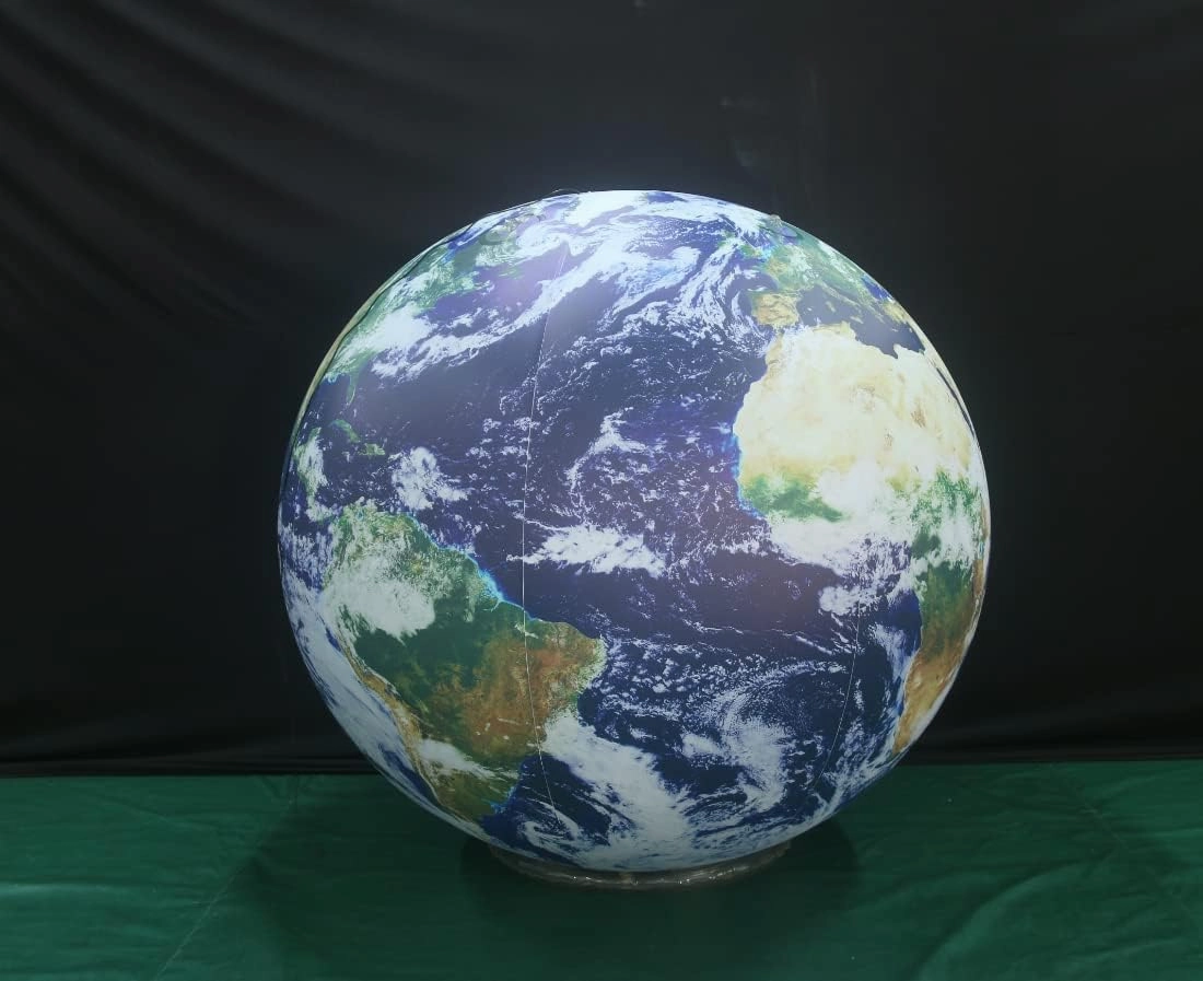 40'' Inflatable Globe, Inflatable Earth Planet Balloon for Educational Institution/Planetarium/Store/Club Decoration
