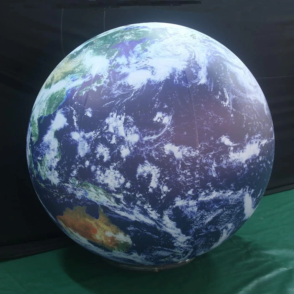 40'' Inflatable Globe, Inflatable Earth Planet Balloon for Educational Institution/Planetarium/Store/Club Decoration