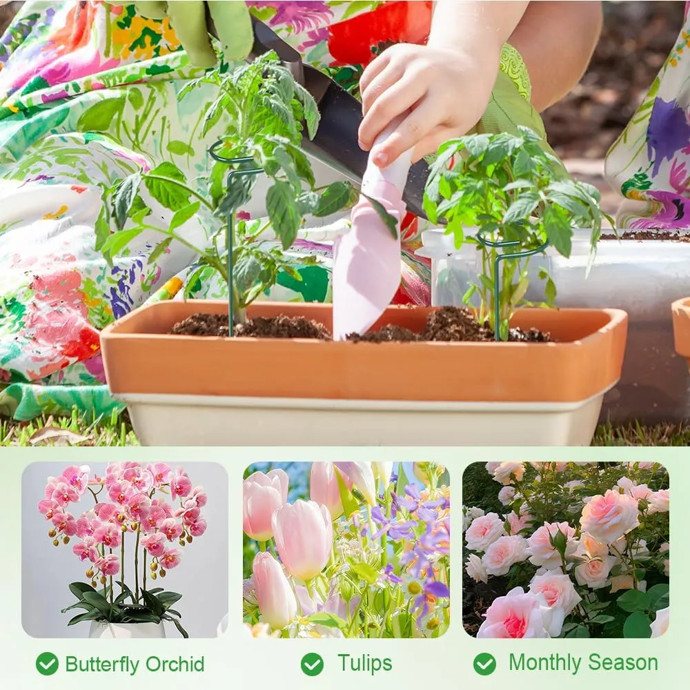 4/8/12 Pack Plant Stakes, 16/24/36 Inch Plant Support Stakes, Plant Sticks Support, Flower Stakes for Plants Peony, Tomato Seedling, Marigold, Amaryllis, Sapling, Coreopsis (16 Inch-12 Pack)