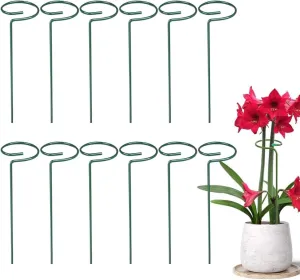 4/8/12 Pack Plant Stakes, 16/24/36 Inch Plant Support Stakes, Plant Sticks Support, Flower Stakes for Plants Peony, Tomato Seedling, Marigold, Amaryllis, Sapling, Coreopsis (16 Inch-12 Pack)