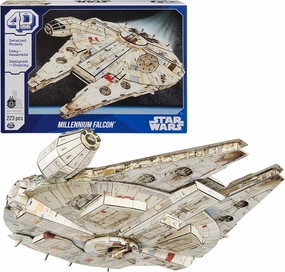 4D Build Star Wars Millennium Falcon 3D Model Kit, 𝖲tar Wars Gifts, Ѕtar Ｗars Toys Desk Decor for Star Ｗars Fans & Collectors, Adults & Teens 12 