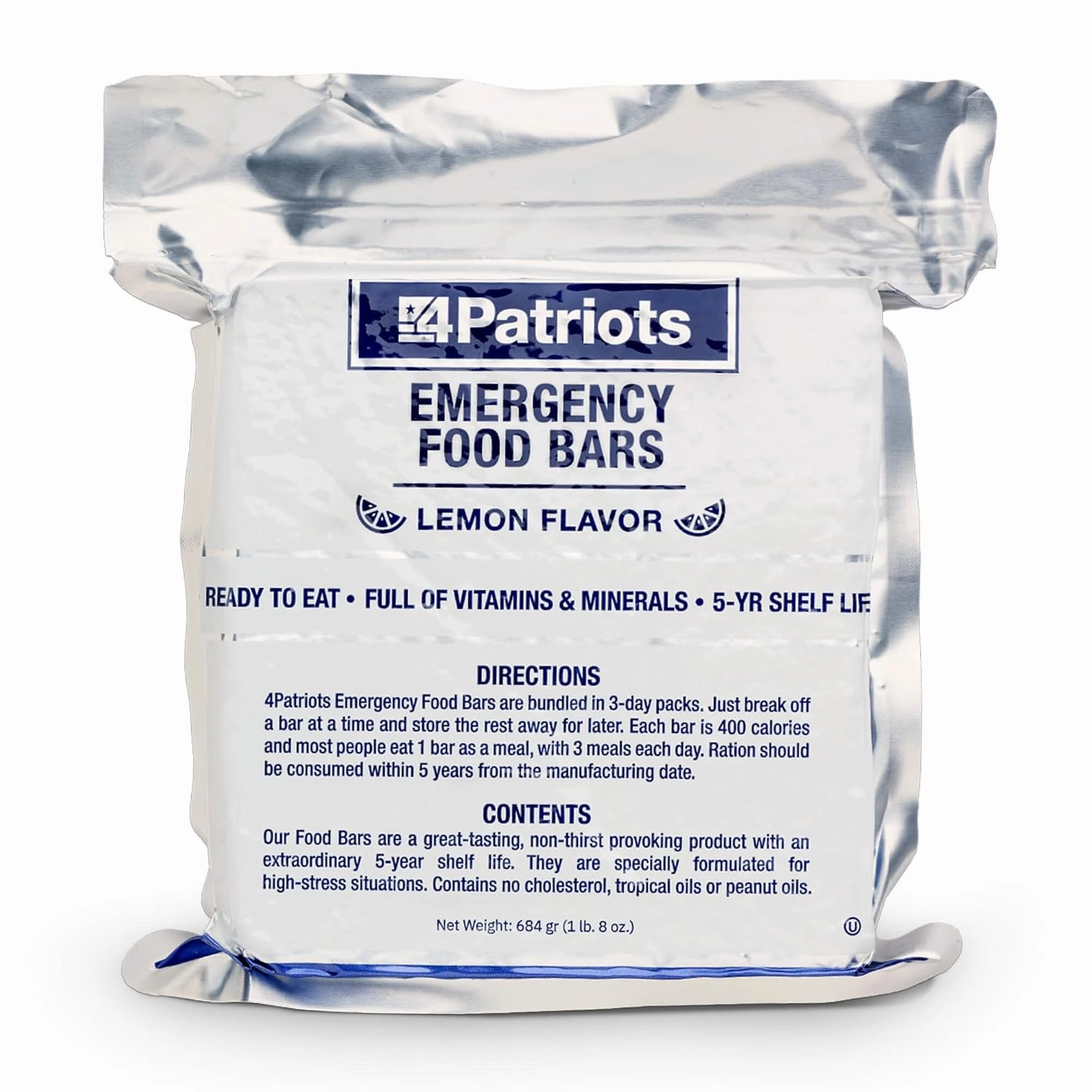 4Patriots Emergency Food Bars: Non-Perishable S.O.S Ration Designed to Last 5 Years, 9 Servings