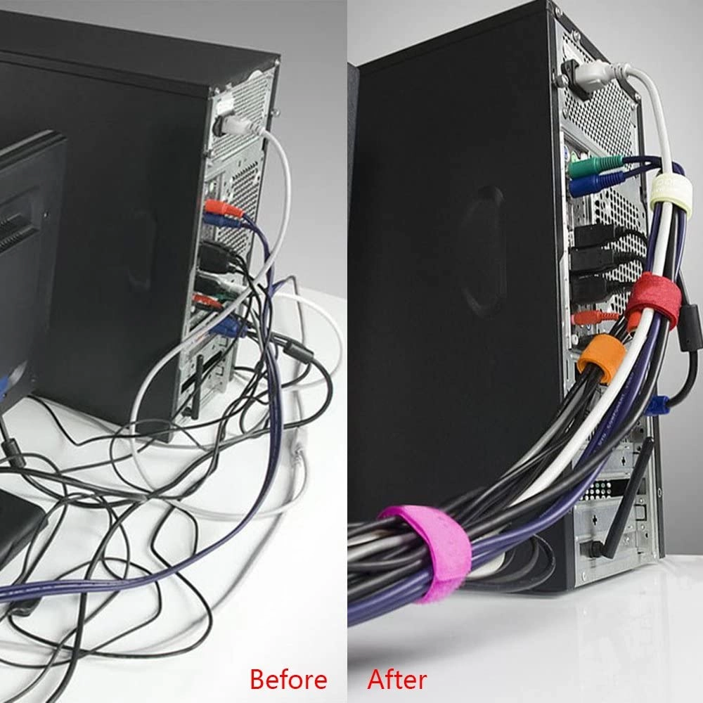 50-Pieces: Cable Ties Reusable Fastening Wire Organizer Cord Rope Holder 7 Inch