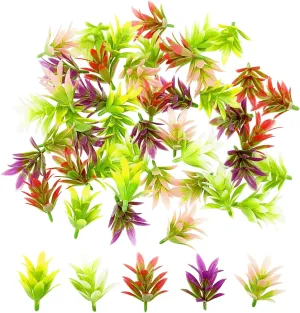 50Pcs Miniature Plants Artificial Green Shrubs Model for 1:12 Mini Dollhouse Fairy Garden Railway Simulated Static Scenery Micro Landscape Decoration