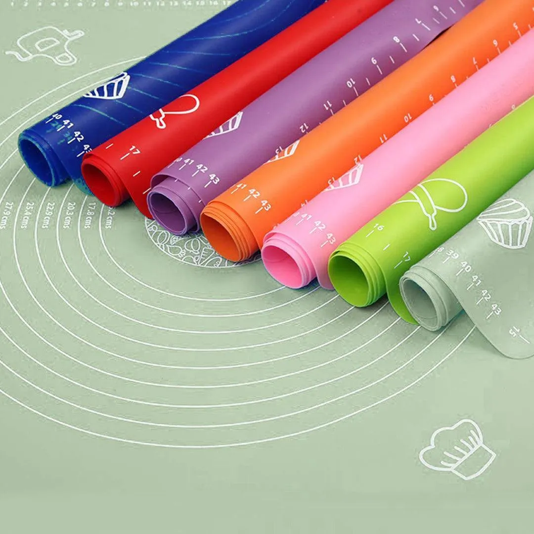 50x70 cm Grey Silicone Baking Mat Non-Stick Fondant Rolling Mat Silicone Kneading