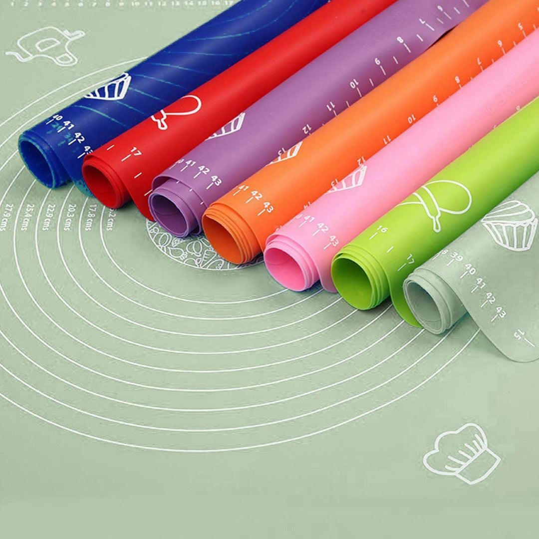 50x70 cm Grey Silicone Baking Mat Non-Stick Fondant Rolling Mat Silicone Kneading