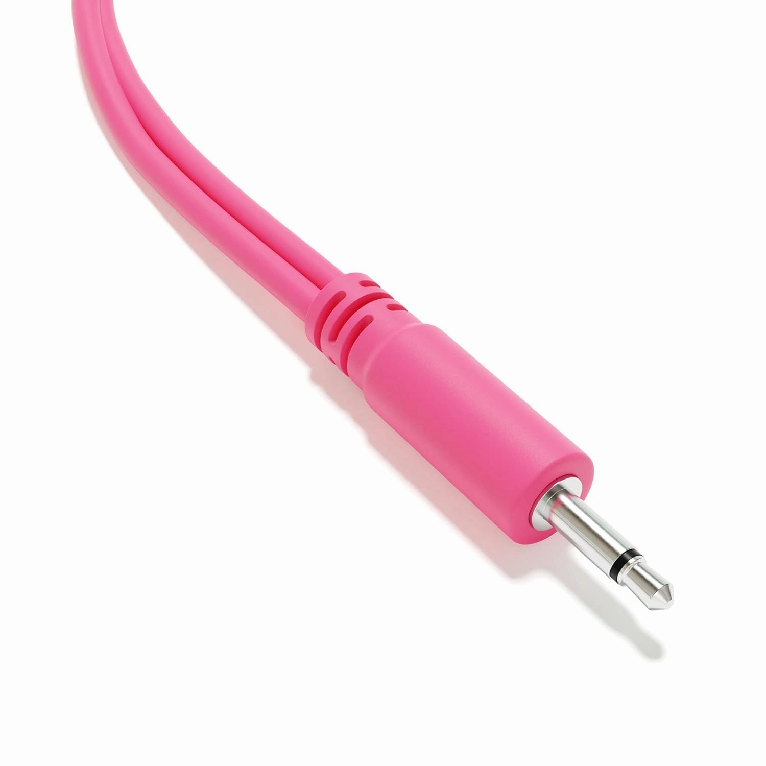 5-Pack - Mono Splitter Y Patch Cables - TS 3.5mm 1/8" Eurorack Synth Synthesizer [Pink]