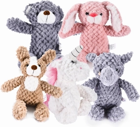 5 Set Animals and Teddy Bears - Plush Toys Bulk - Stuffed Animals for Kids - Baby Shower Small Bear Animal Assortment - Soft Pack of Stuffed Animals for Girls and Boys
