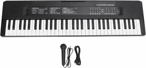 61 Key Electronic Keyboard, Portable Electric Keyboard Piano with Microphone for Kids Over 3 Years Old