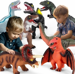 7PC Big Dinosaur Toys - Boys & Girls - Ages 3-5