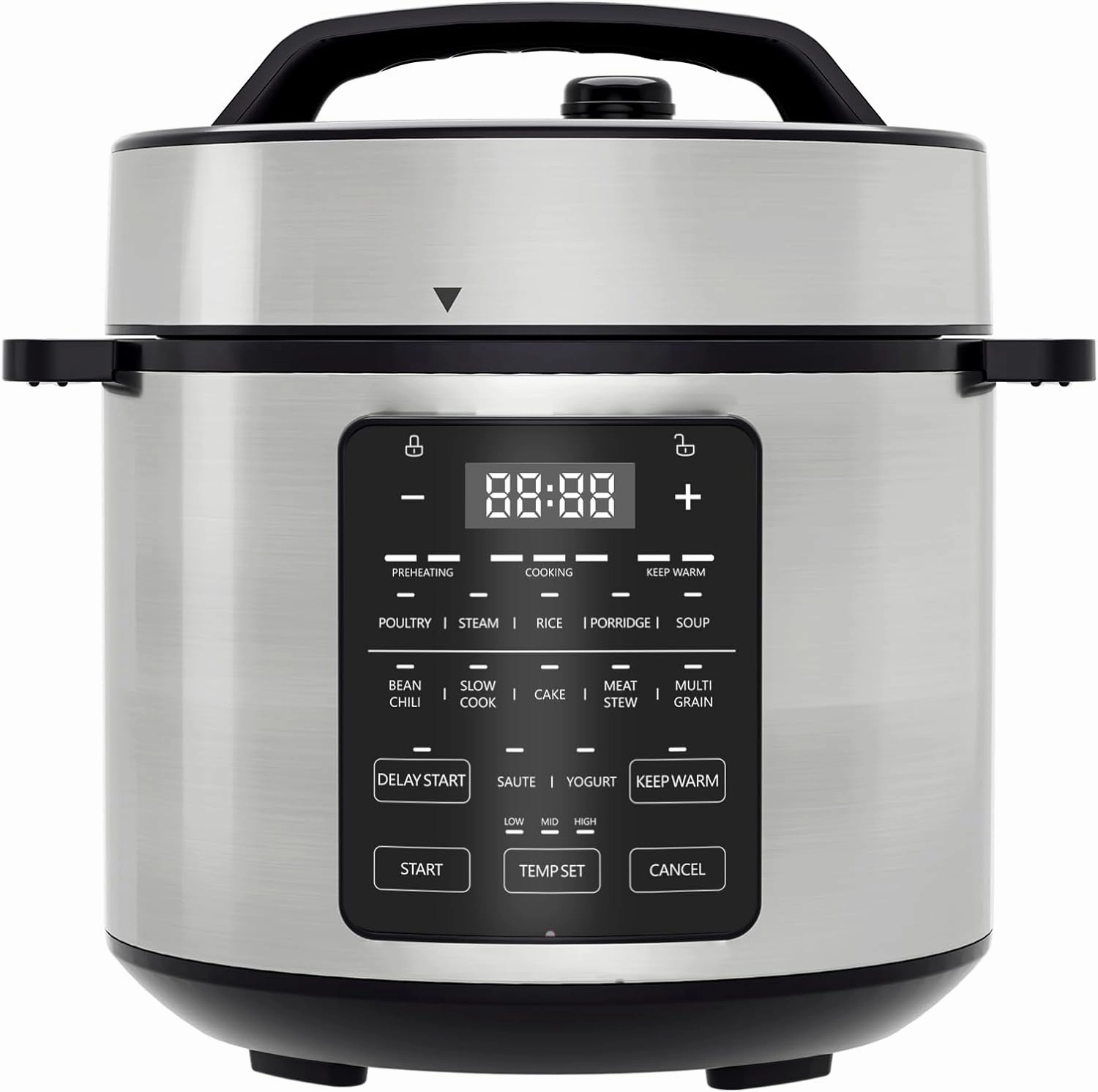 9-in-1 Multi-Cooker for Cooking Experiences, 6 Quart Capacity, Steamer, Yogurt Maker, and More, Stainless Steel Finish