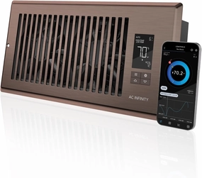 AC Infinity AIRTAP T4 Bronze, Register Booster Fan for 4” x 10” Register Holes, Improves Heating & Cooling Vents, Quiet 10-Speeds, Bluetooth App Control Data Alerts