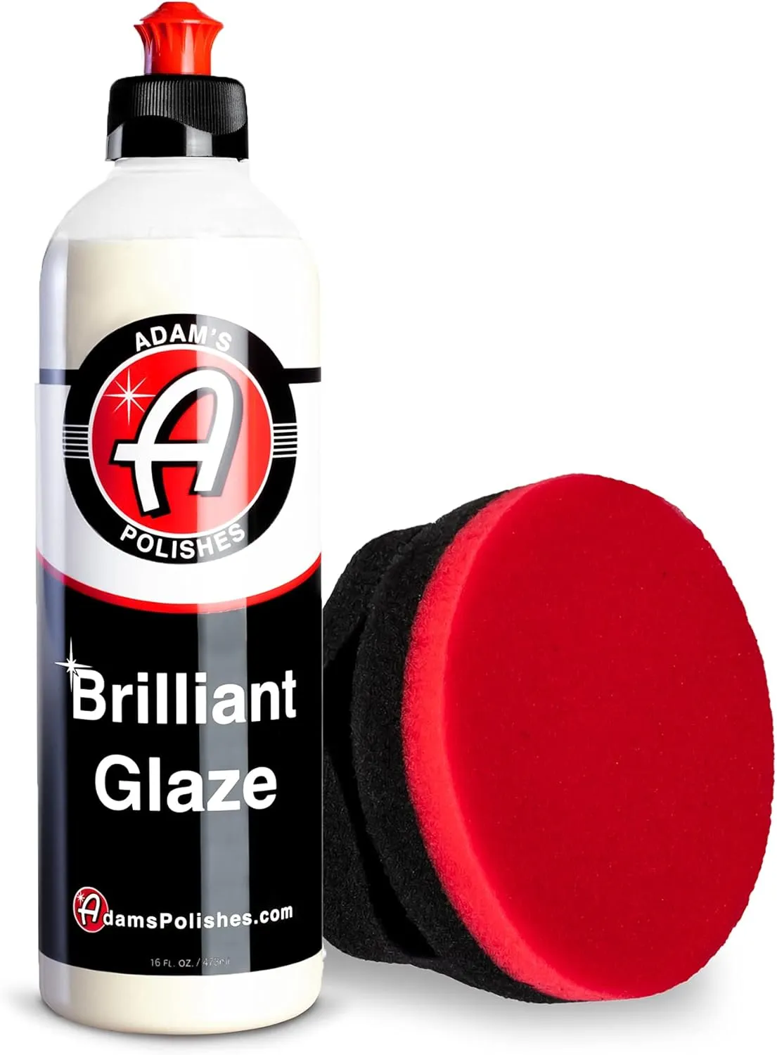 Adam's Polishes Brilliant Glaze 16oz - Amazing Depth, Gloss and Clarity - Achieve that Deep, Wet Looking Shine - Super Easy On and Easy Off (Combo)