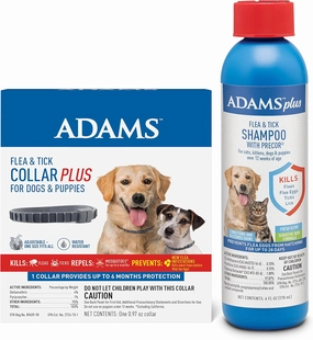 Adams Plus Flea Collar   Shampoo Bundle