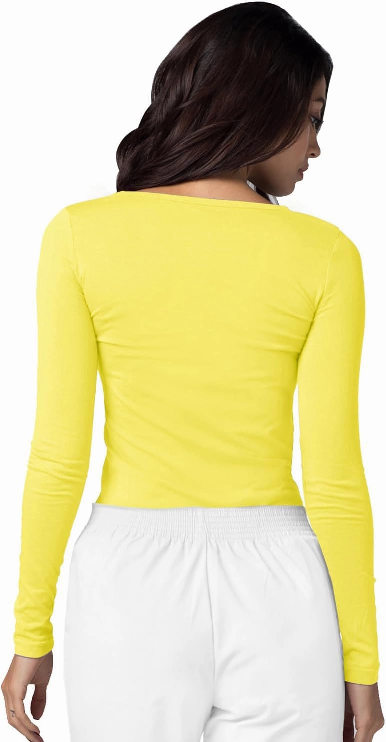 Adar Underscrubs for Women 3 Pack - Long Sleeve Underscrub Comfort Tee