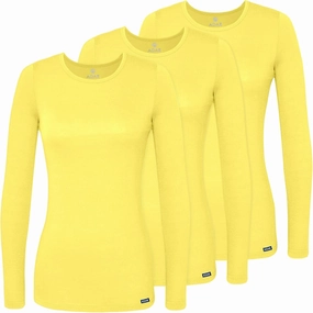 Adar Underscrubs for Women 3 Pack - Long Sleeve Underscrub Comfort Tee