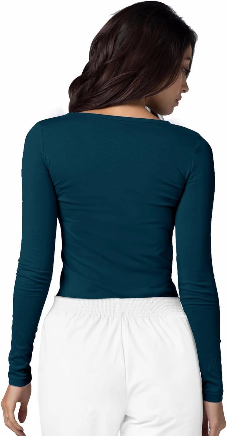 Adar Underscrubs for Women 3 Pack - Long Sleeve Underscrub Comfort Tee