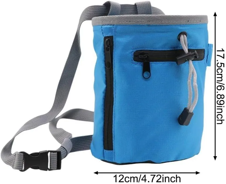 Adjustable Waist Belt Storage Pouch Climbing Chalk Bag Chalk Carrier Bag for Weightlifting Bowling Sports Gym Disc Golf